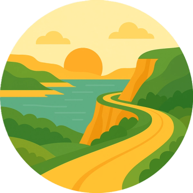 Columbia River, Highway, Sunset, Outdoor