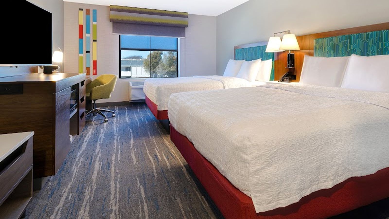 Photo of Hampton Inn & Suites Marina - Room, 2 Queen Beds, Work Desk, Flat TV