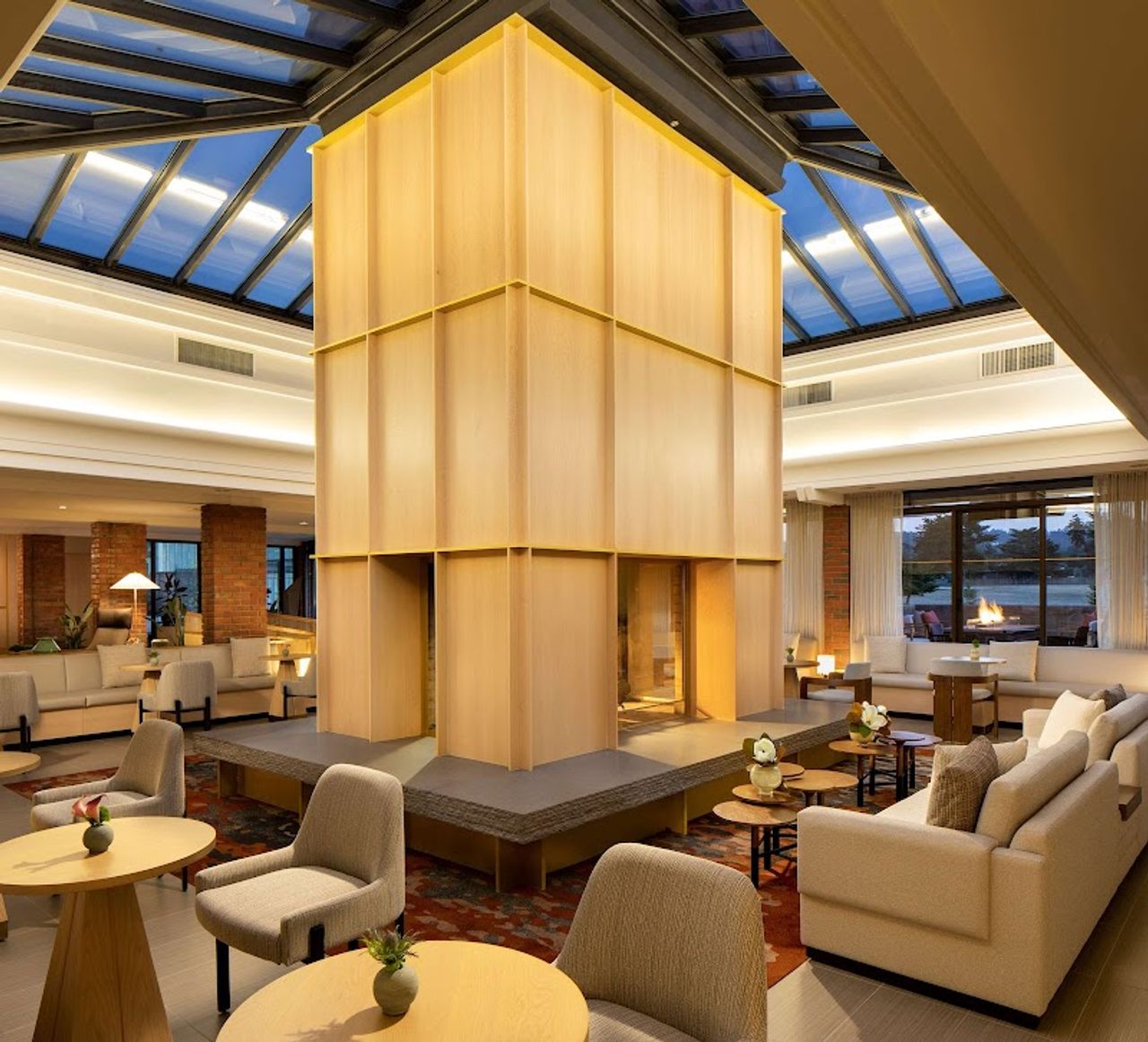 Photo of Hyatt Regency Monterey Hotel and Spa on Del Monte Golf Course - Lobby, Fireplace