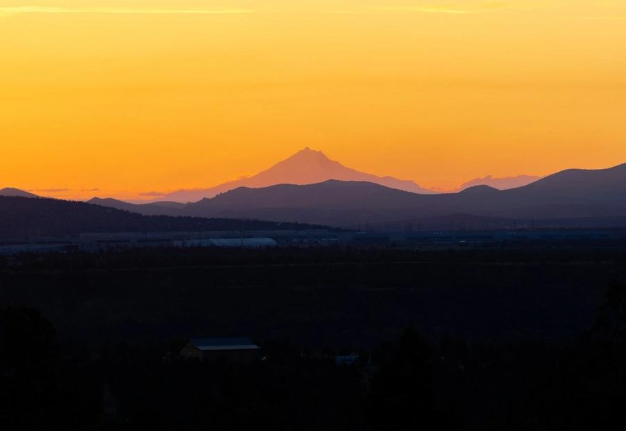A sunset view from a house in Prineville, Oregon.
