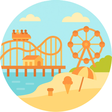 Santa Cruz Beach Boardwalk, Coastal Fun