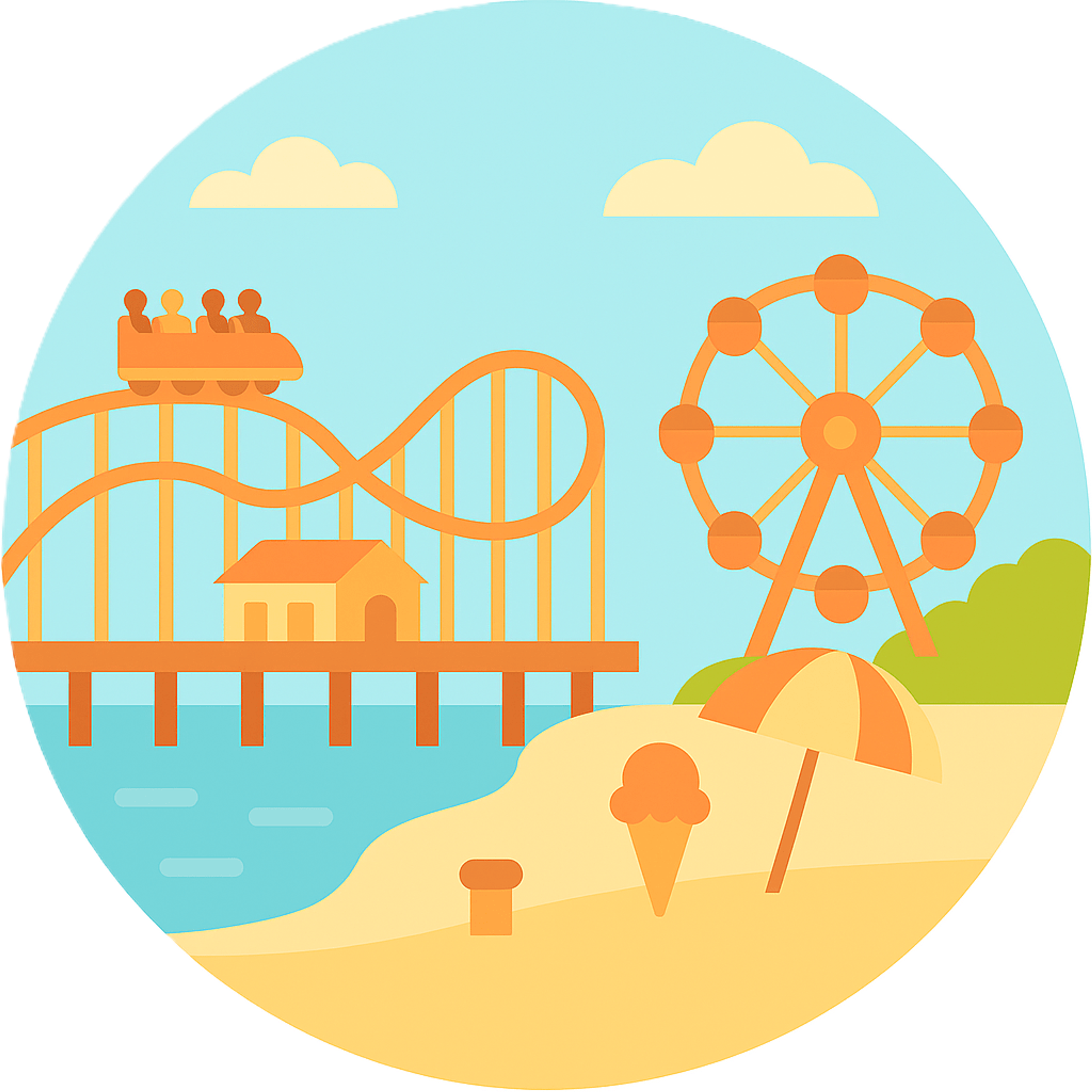 Santa Cruz Beach Boardwalk, Coastal Fun
