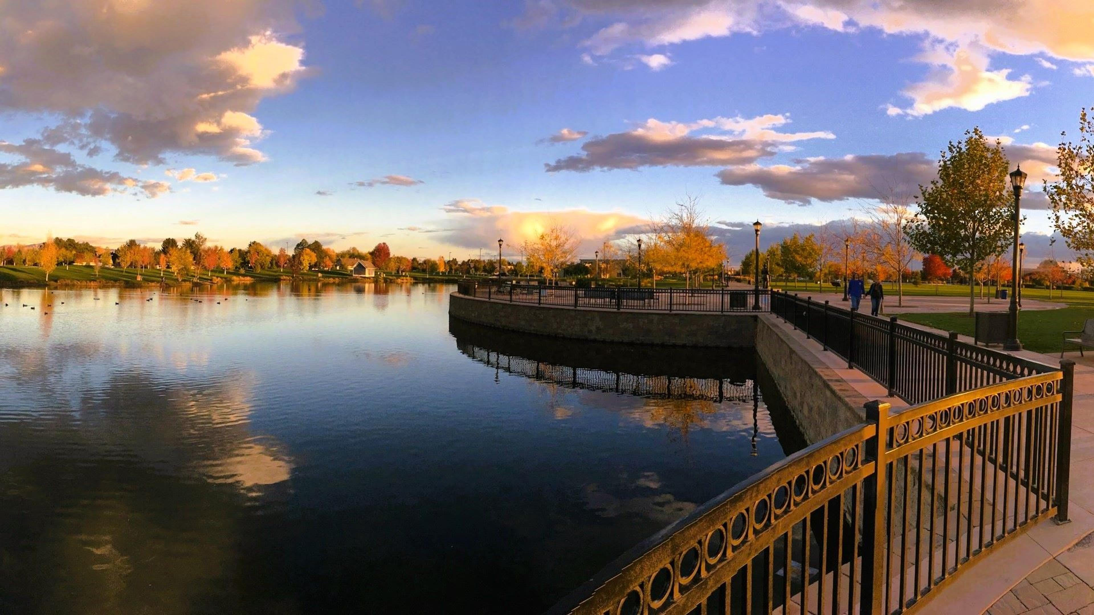 Pond at Julius M. Kleiner Memorial Park in Meridian, Idaho, USA