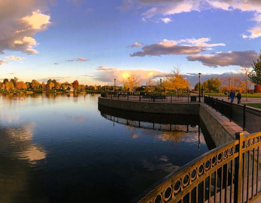 Pond at Julius M. Kleiner Memorial Park in Meridian, Idaho, USA