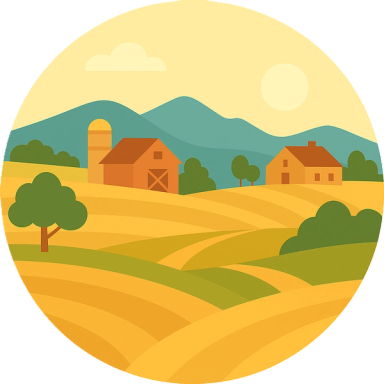 Peaceful Setting, Rolling fields, Rural