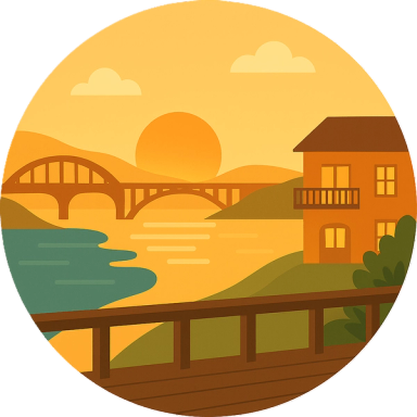 Riverfront Sunsets & Cozy Inns, Hotel on River, Siuslaw Bridge Florence