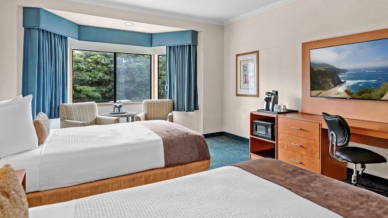 Photo of Best Western De Anza Inn - Room, 2 Queen Beds, Seating area, Flat TV, Work Desk, Coffee Machine
