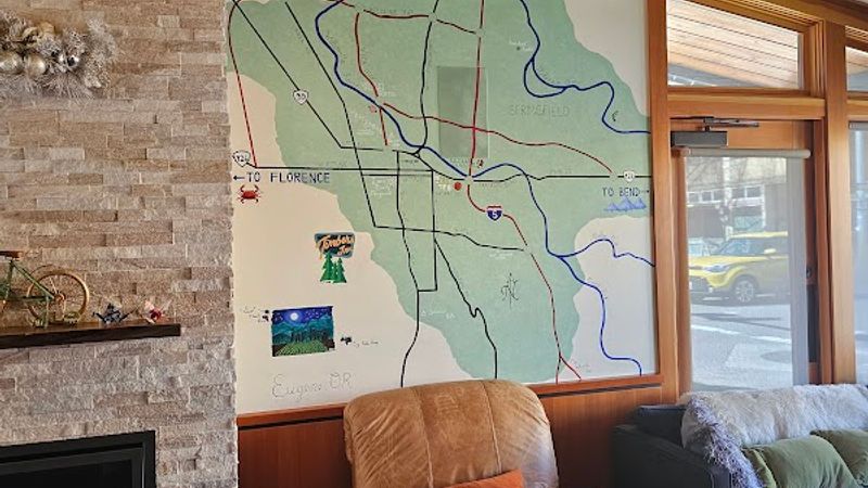 Photo of Timbers Inn - Lobby, Fireplace