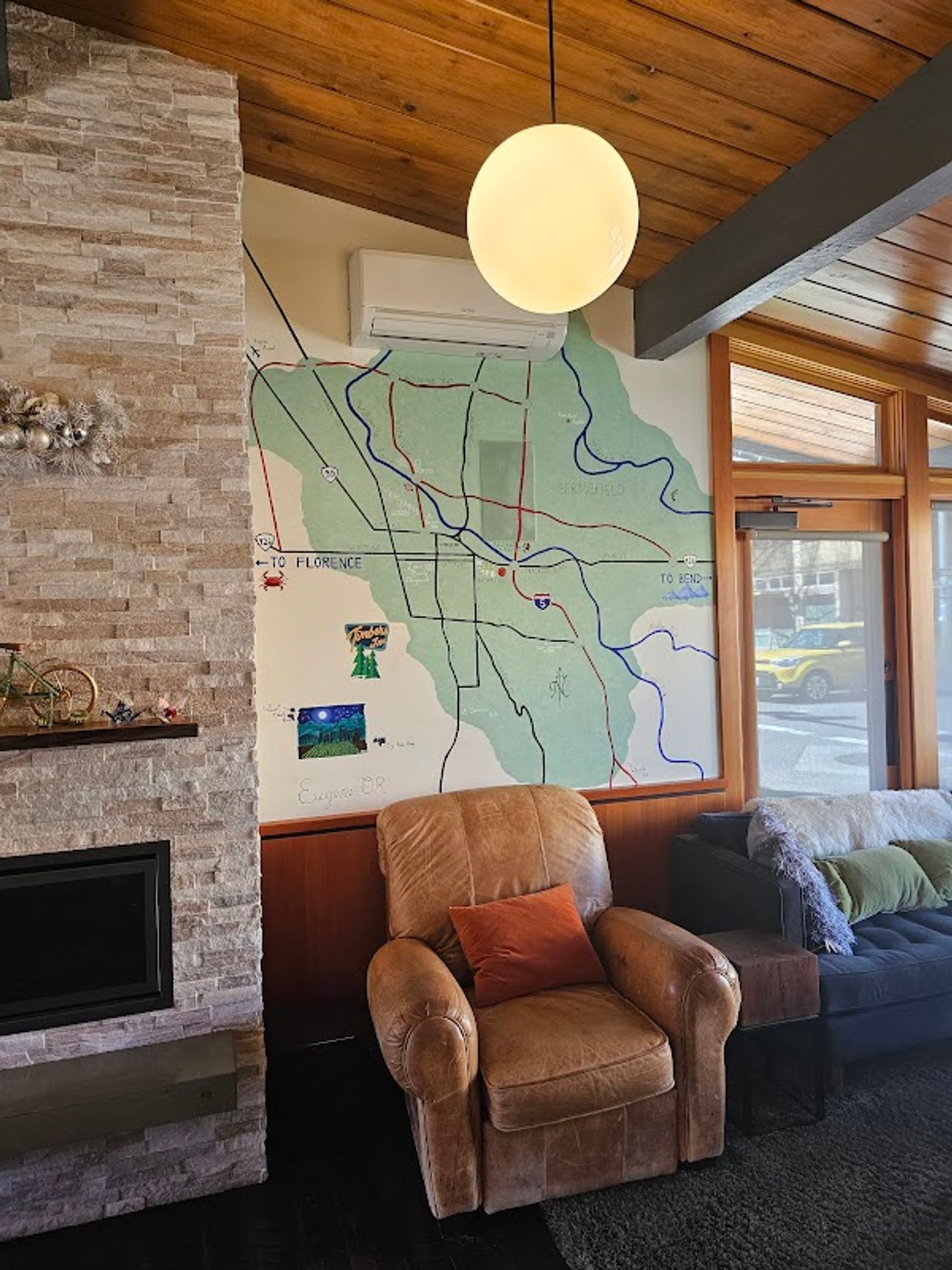 Photo of Timbers Inn - Lobby, Fireplace