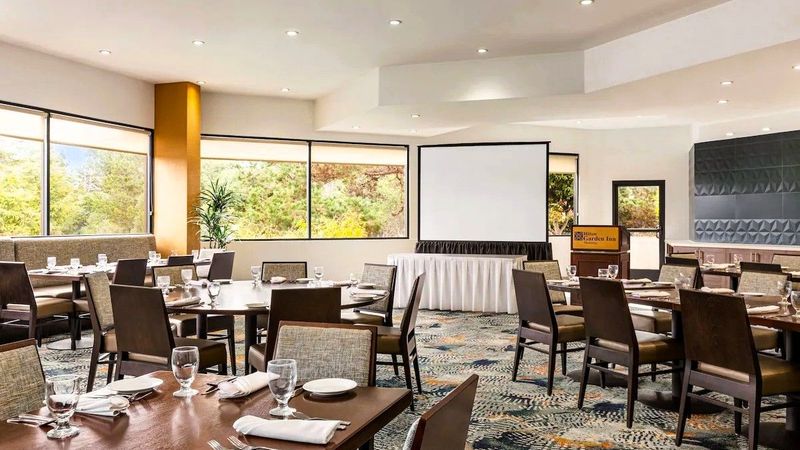 Photo of Hilton Garden Inn Monterey - Pacific Grille, hearty breakfast buffet with eggs, fresh fruit, and pastries