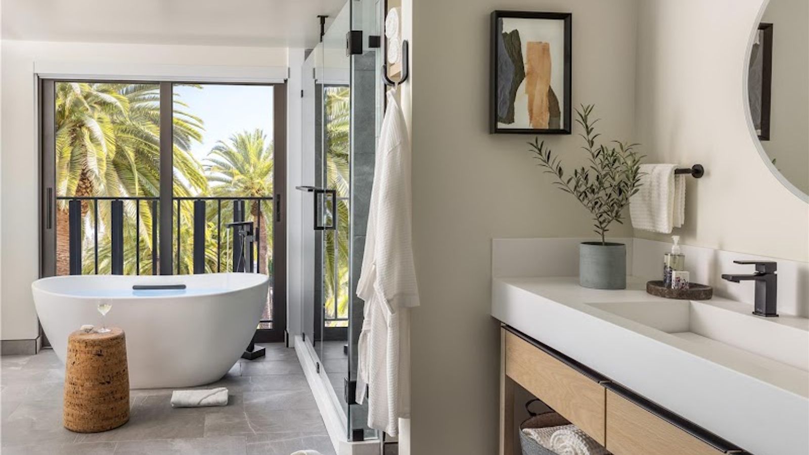 Photo of Casa Mani Resort Napa Valley, Curio Collection by Hilton - Presidential Suite, Oversized free‑standing soaking tubs for two