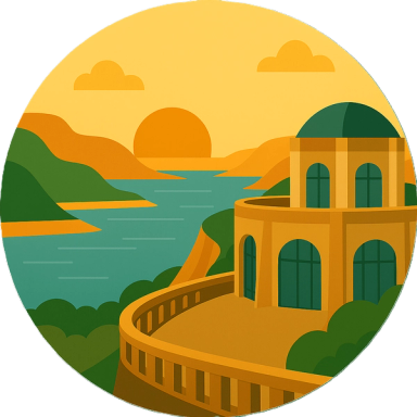 Vista House, Columbia River, Sunset