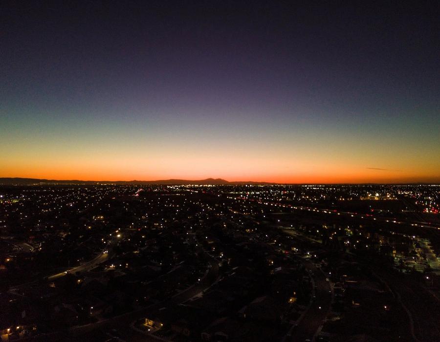 Aerial View of Manteca and Lathrop, California, United States