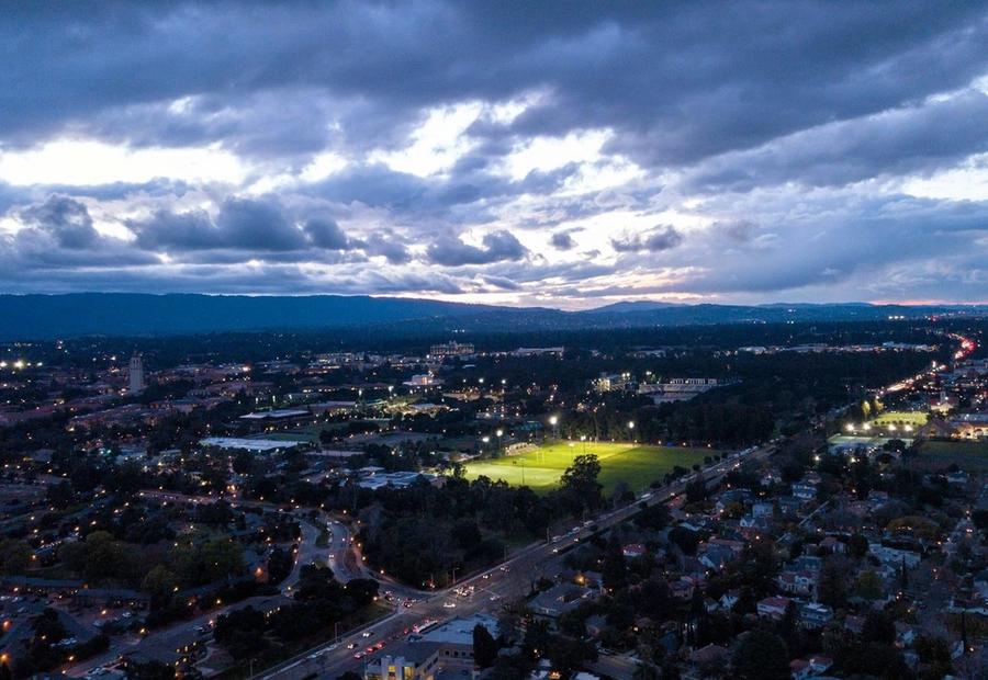 Aerial view of Palo Alto, CA, USA