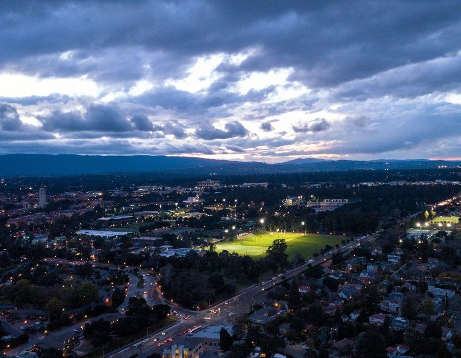 Aerial view of Palo Alto, CA, USA