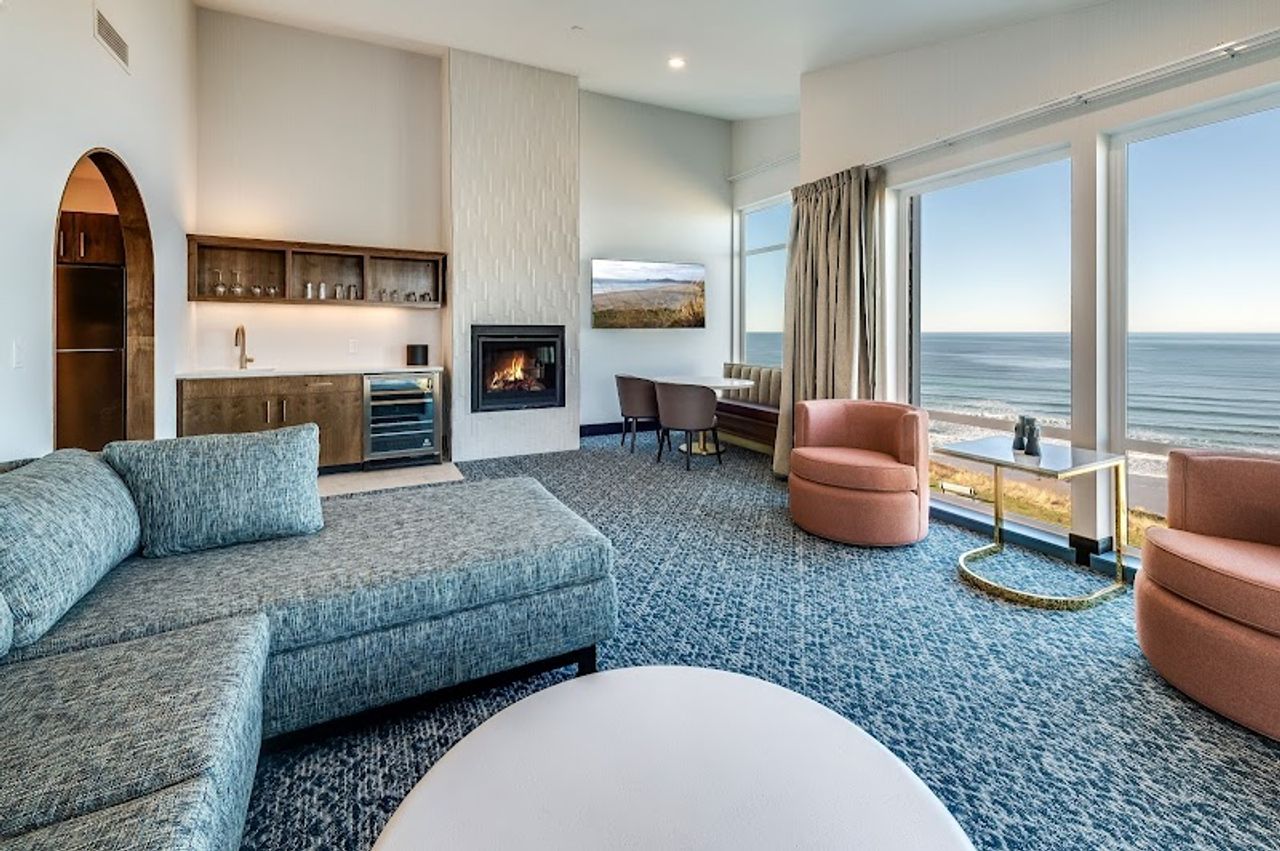 Photo of Allred Hotel - Suite, Separate Living Room Area, Ocean View