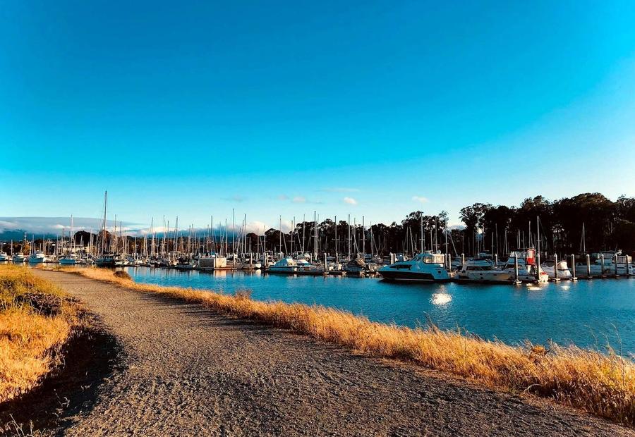 Yachts at Coyote Point Yacht Harbor, San Mateo, CA, USA