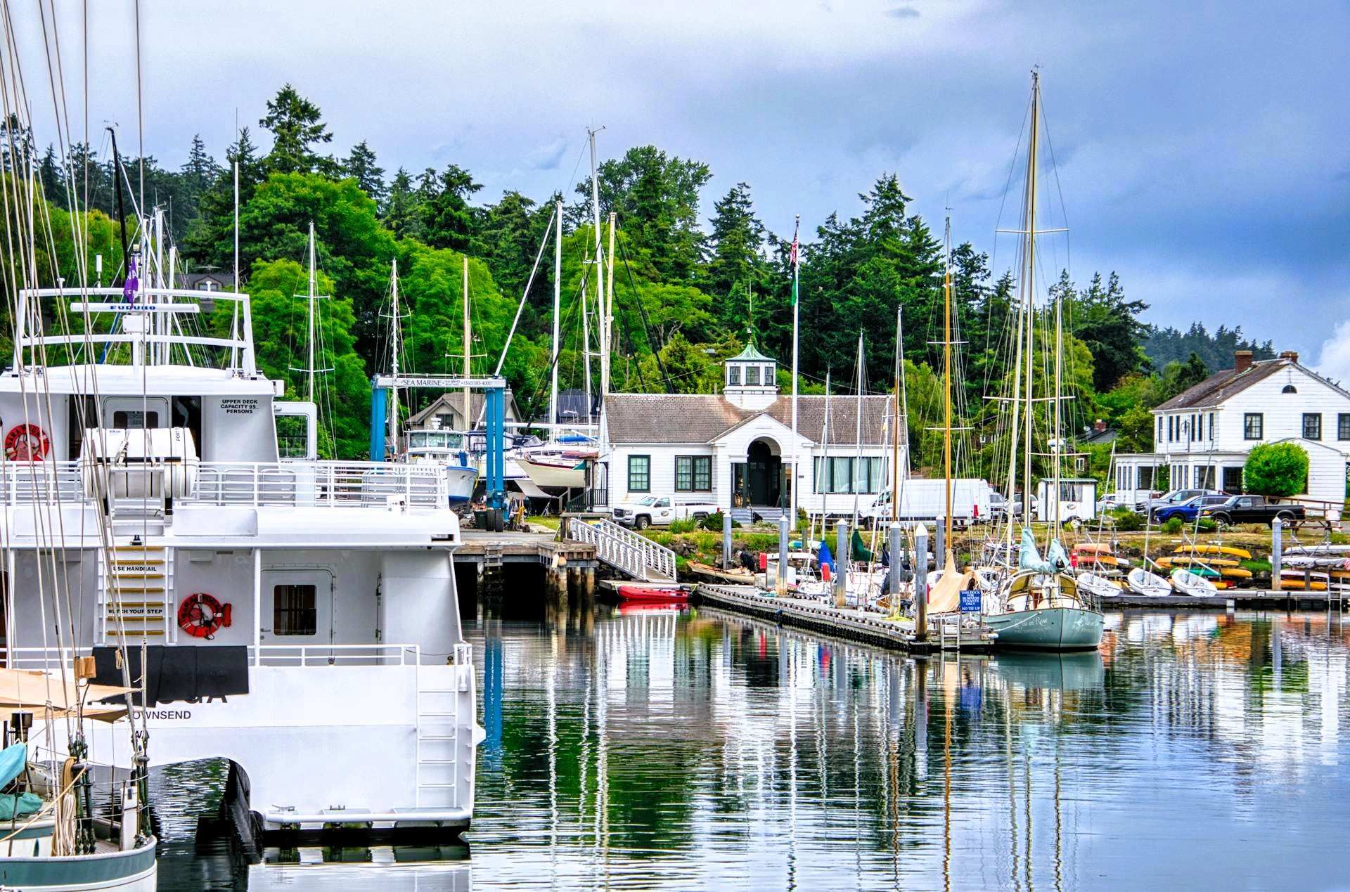 Tranquil marina in Port Townsend, WA