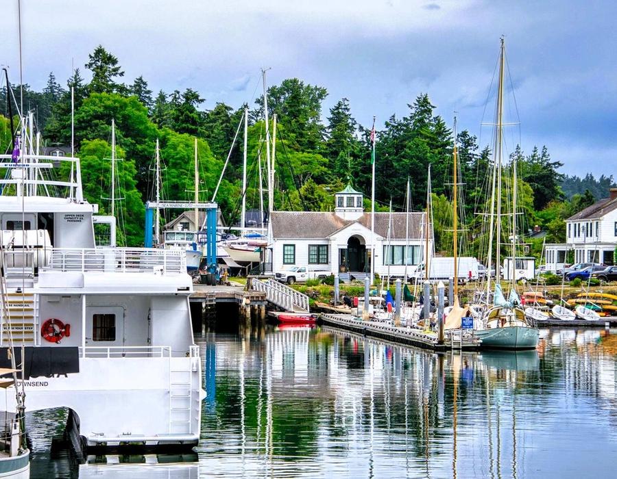 Tranquil marina in Port Townsend, WA