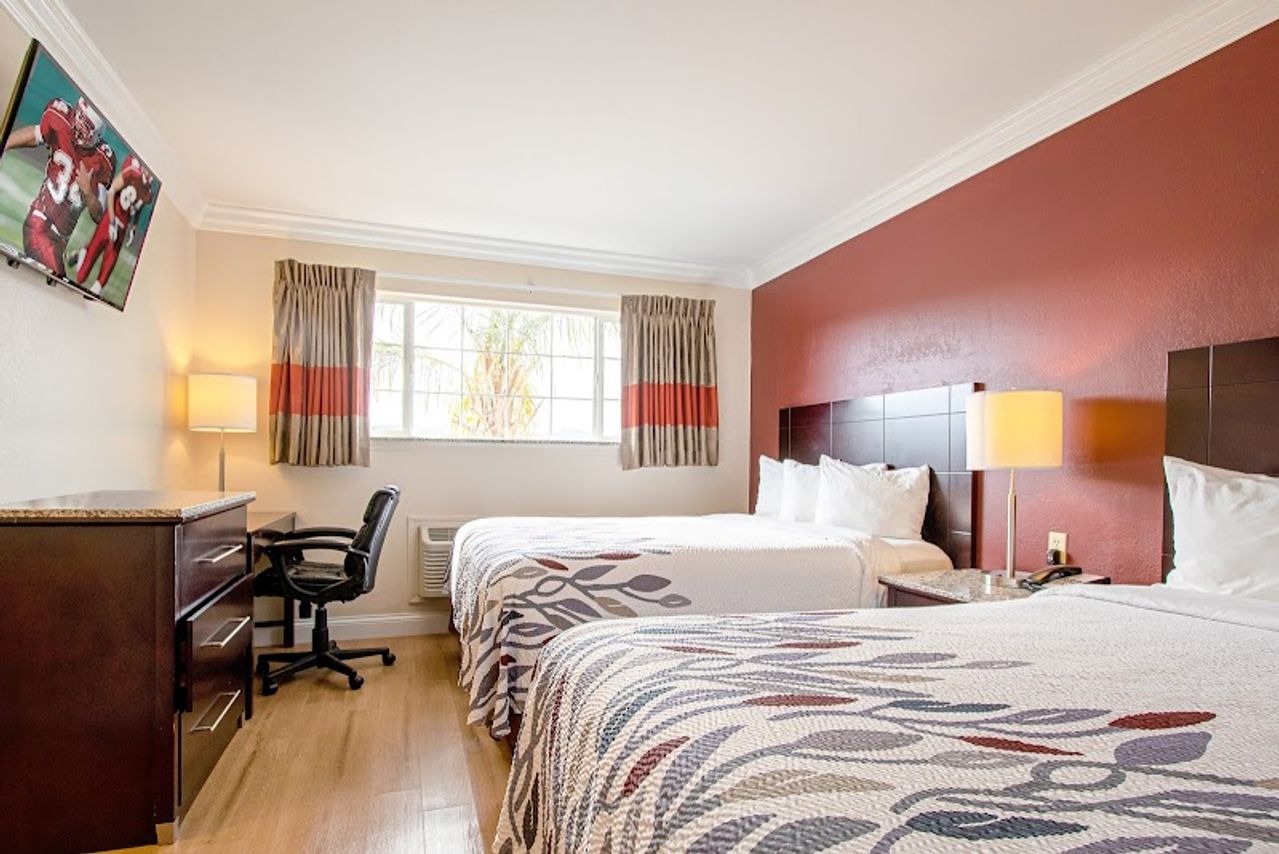 Photo of Red Roof Inn & Suites Monterey - Room, 2 Queen Beds, Flat TV, Work Desk