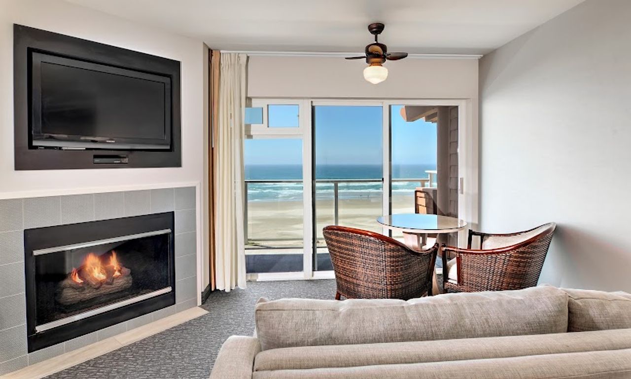 Photo of Hallmark Resort Newport - Suite, Fireplace, Living Area