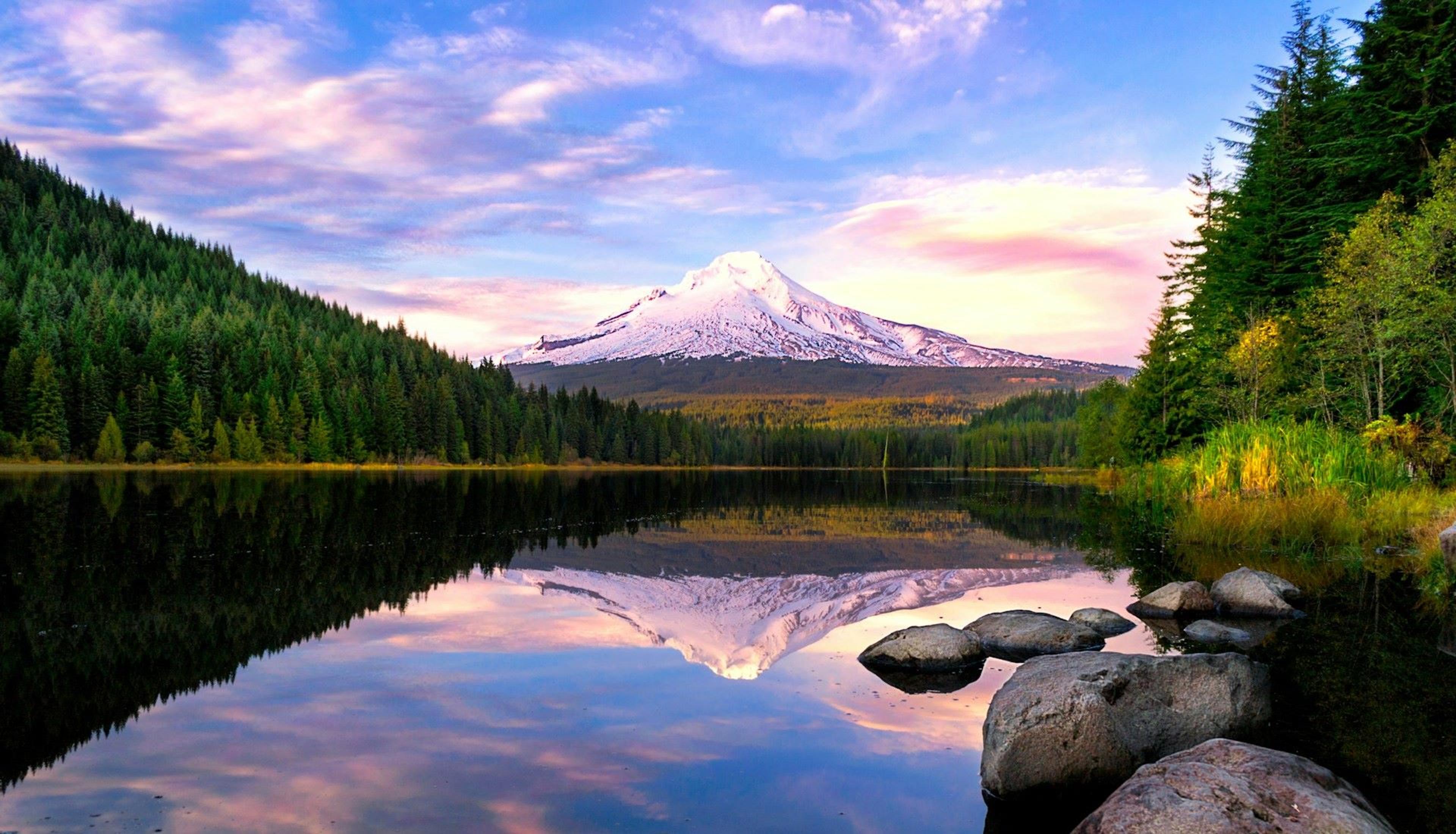 Trillium Lake’s serenity welcomes Mt. Hood near Government Camp, Oregon