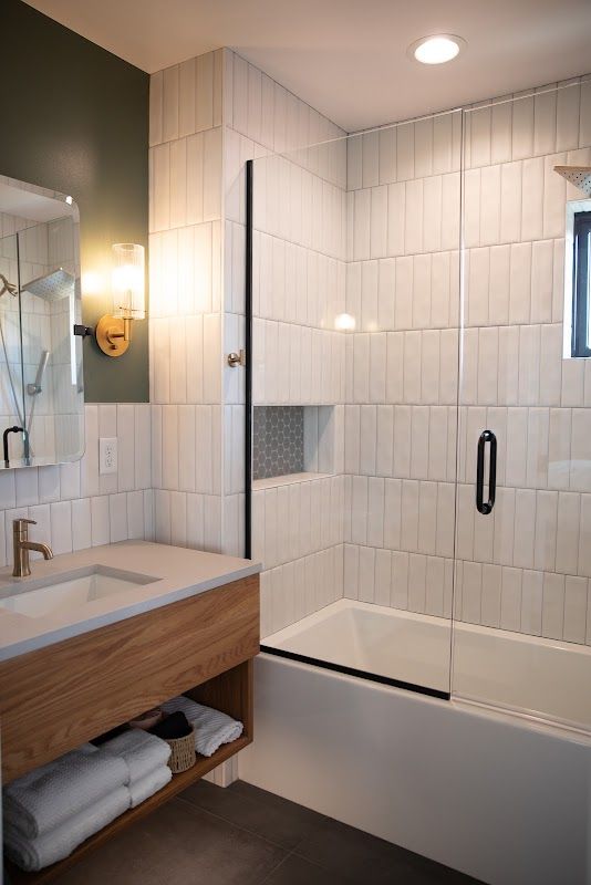 Photo of the compass mcminnville - The compass studio: SPA BATHROOM WITH TUB/SHOWER COMBO