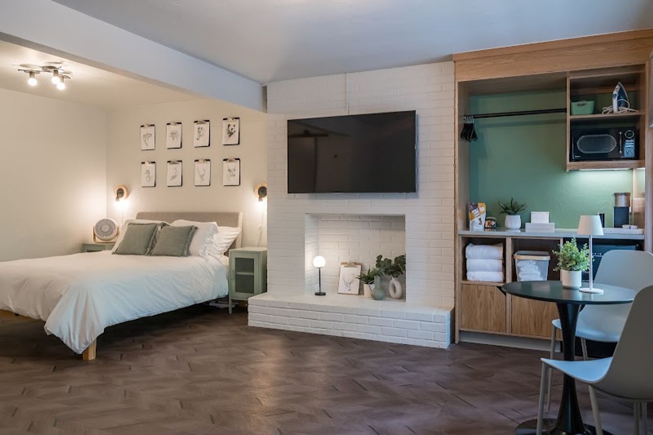 Photo of The Local Motel - Room, King bed, Flat TV, Coffee Table