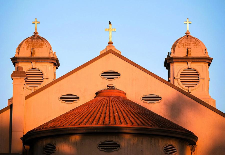 The Old St. Stanislaus Catholic Church in Modesto, California, USA