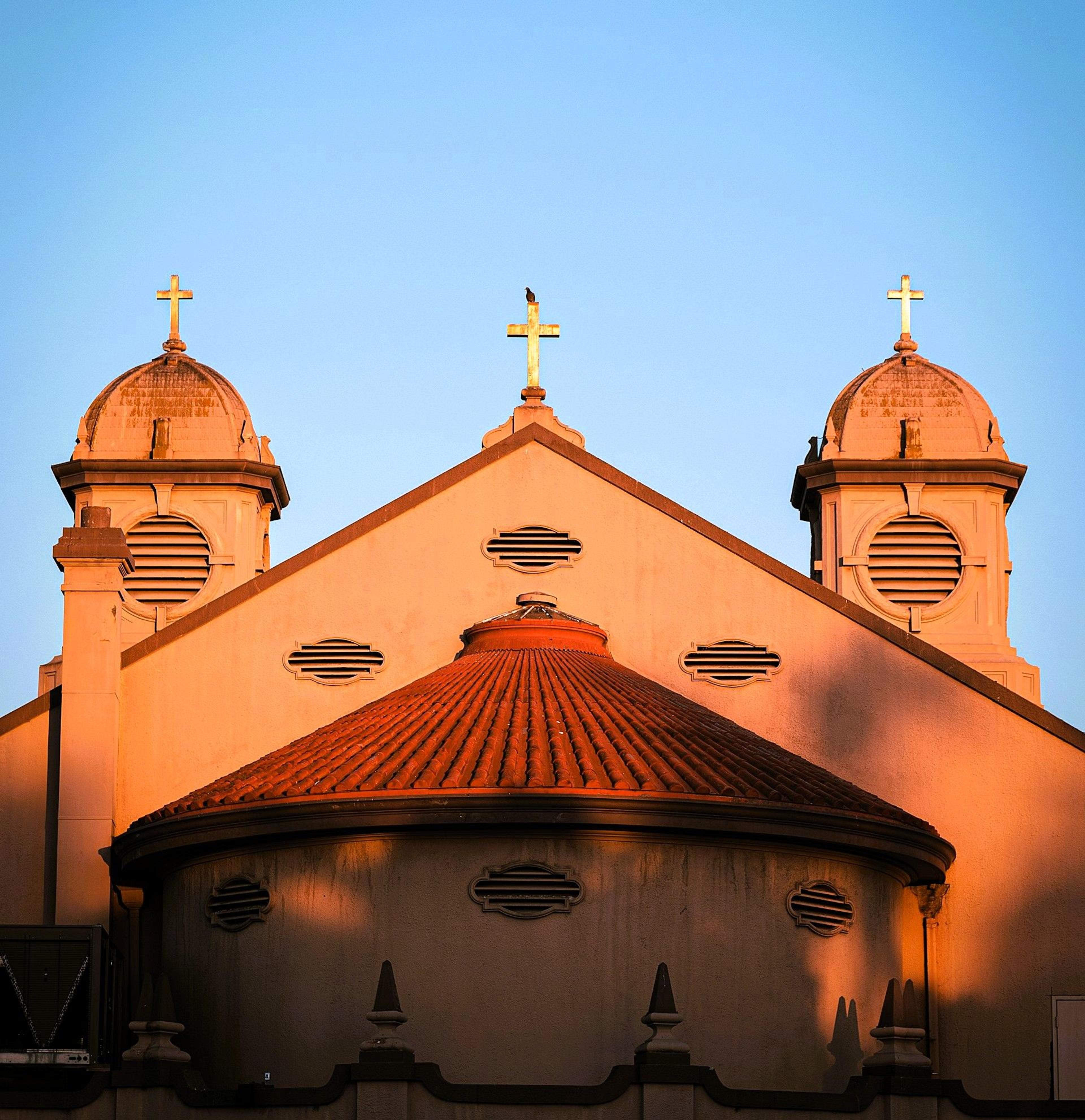 The Old St. Stanislaus Catholic Church in Modesto, California, USA