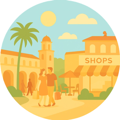 Downtown luxury shopping