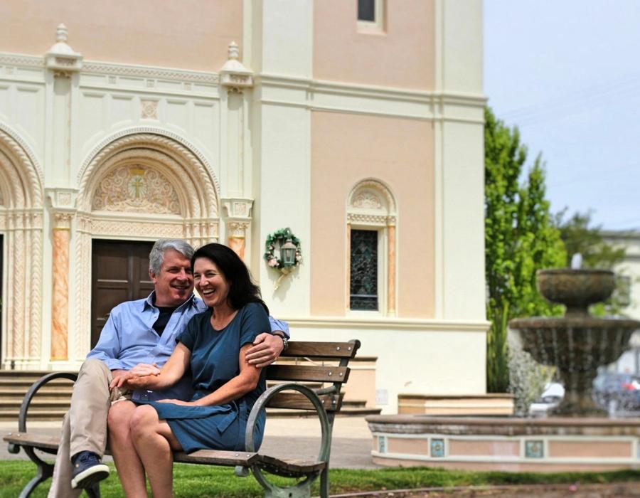 Anniversary shoot at local church in Petaluma, California, USA