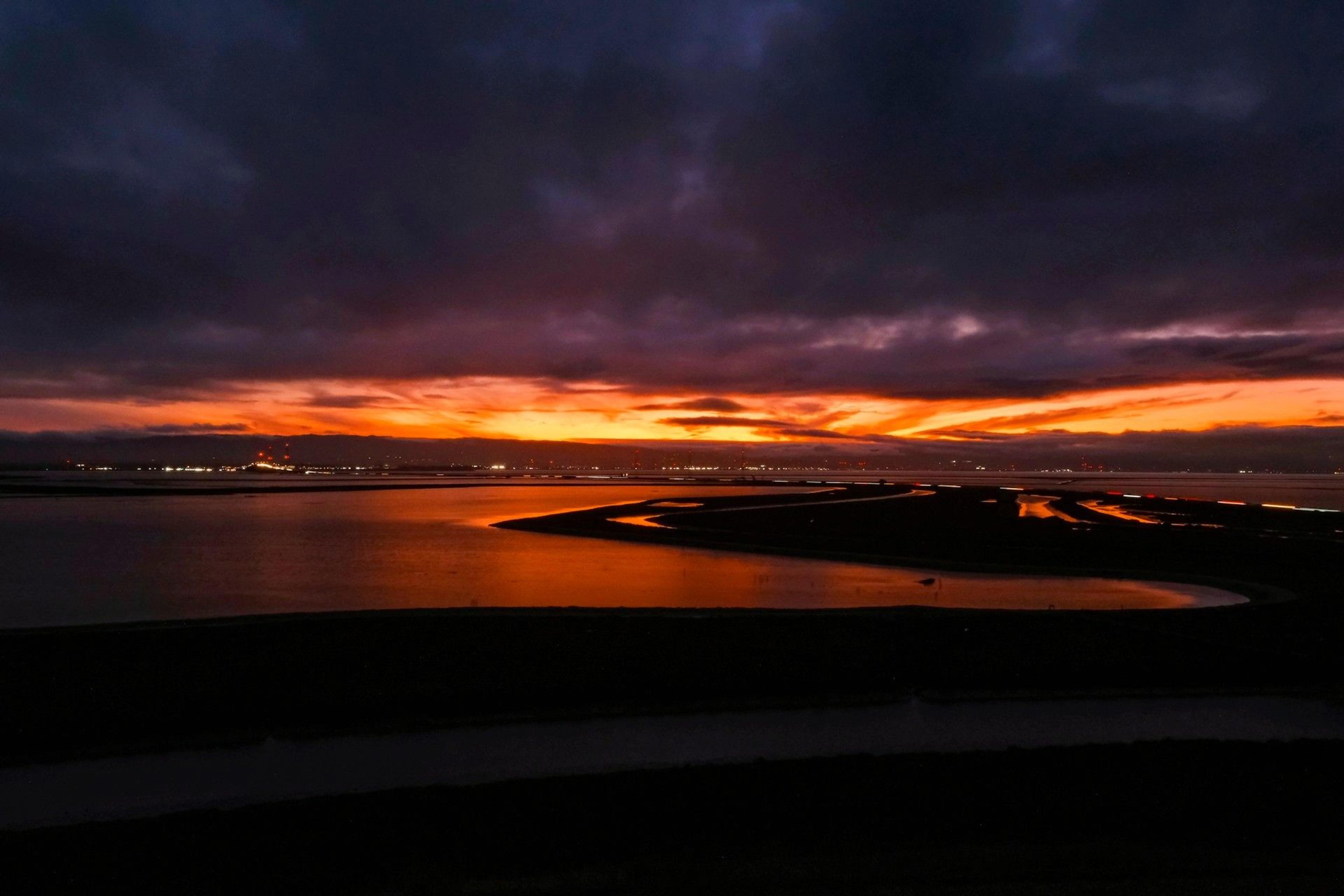 Sunset Over Newark, California, USA