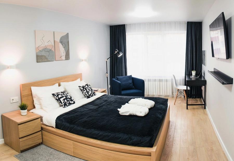 A charming hotel room