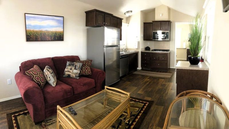 Photo of Village West Marina & Resort - "Sunset" Bungalow - Interior, Living area, Full kitchen