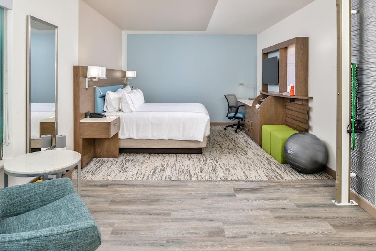 Photo of Even Hotel Eugene, an IHG Hotel - Room, King bed, In-room fitness equipment