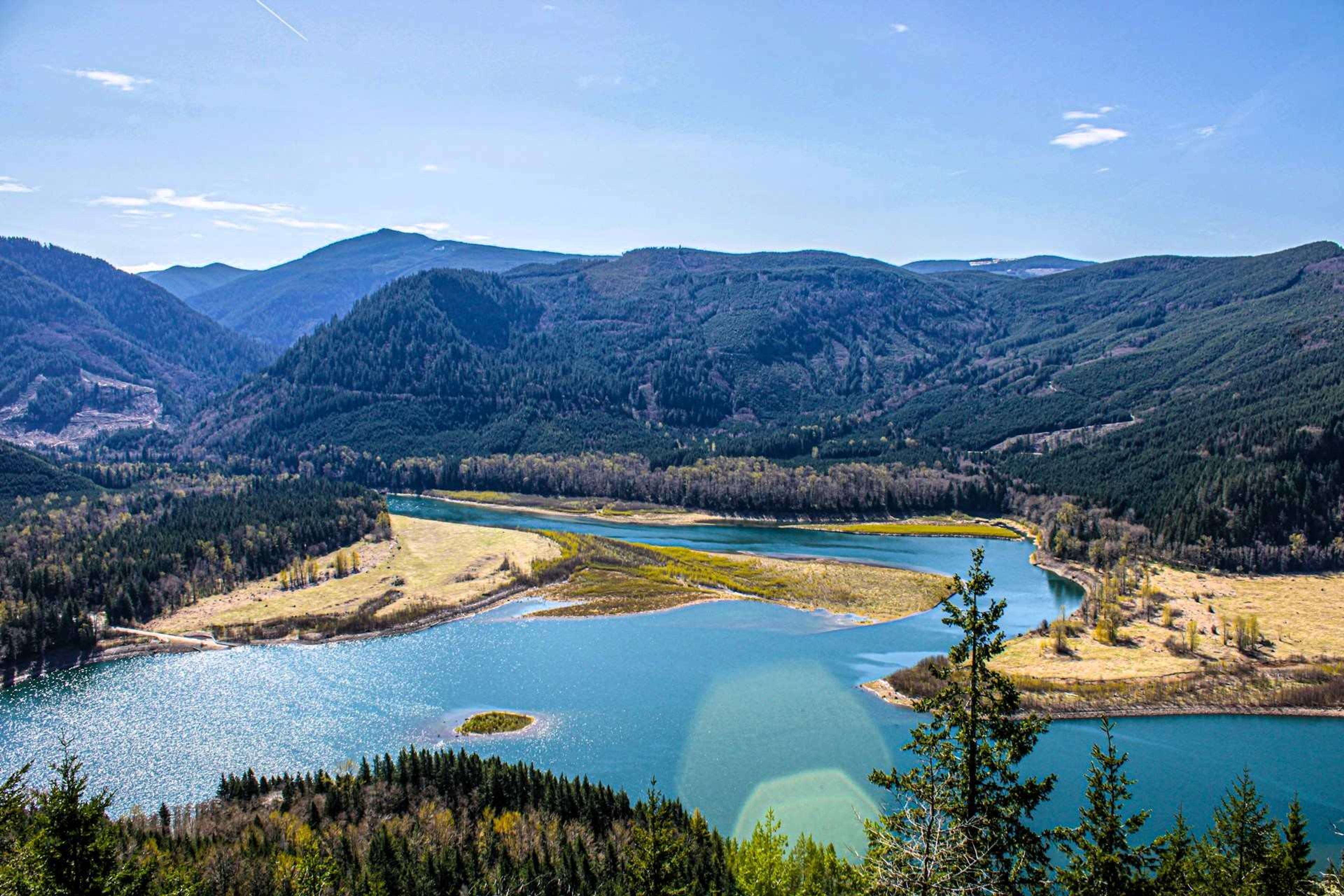 Cowlitz River near Kelso, Washington, USA