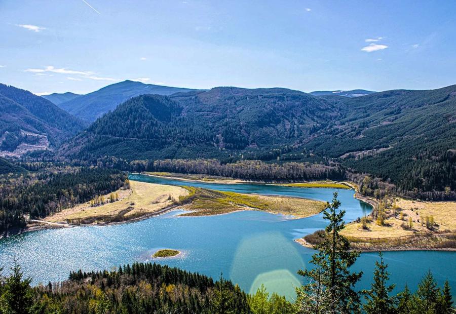 Cowlitz River near Kelso, Washington, USA