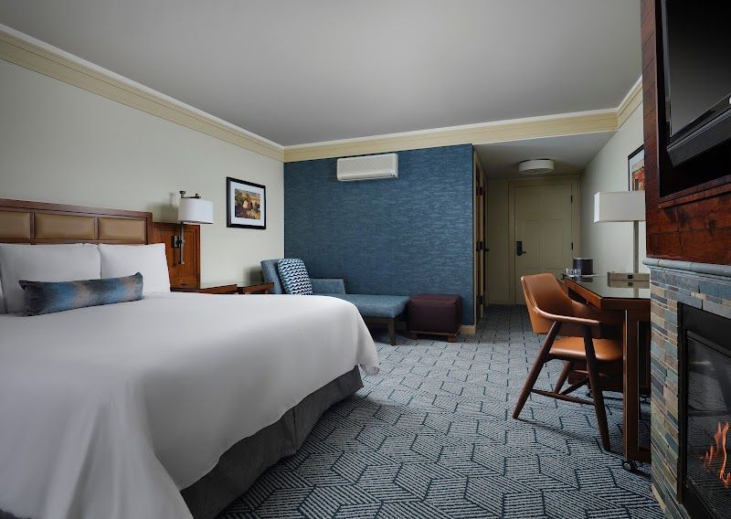 Photo of Hotel Abrego - Deluxe Room, King bed, fireplace, safe, mini-fridge, HDTV, and eco-friendly bath products