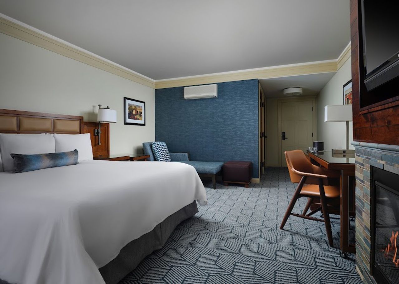 Photo of Hotel Abrego - Deluxe Room, King bed, fireplace, safe, mini-fridge, HDTV, and eco-friendly bath products