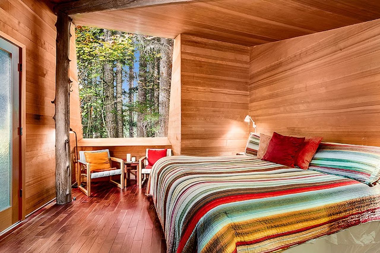 Photo of Deep Forest Cabins - Mt Home Log Cabin, Bedroom, Queen bed