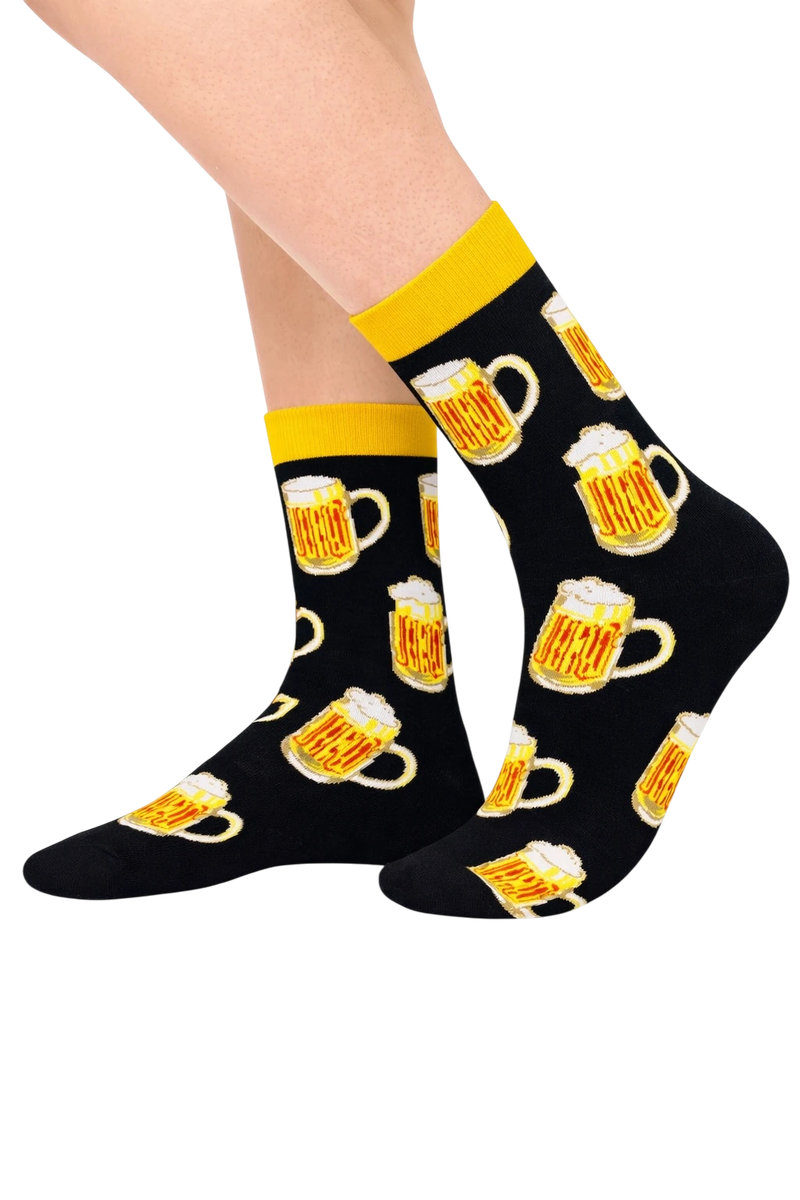 Black Beer Mug Socks