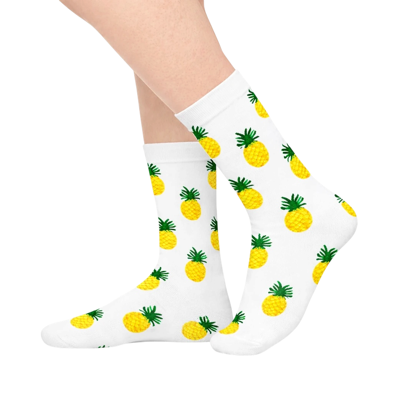 White Pineapple Socks