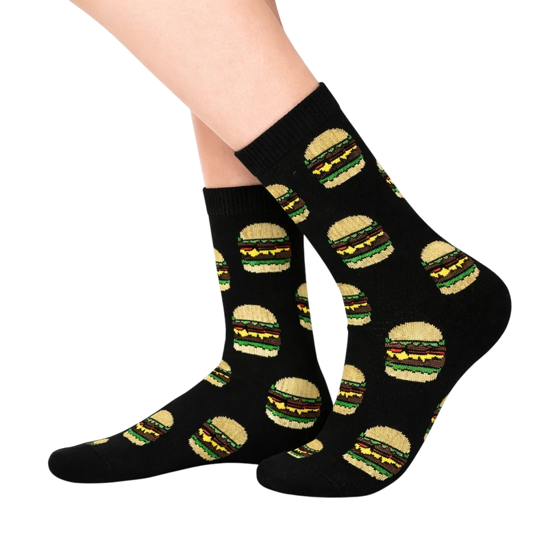 Black Hamburger Socks