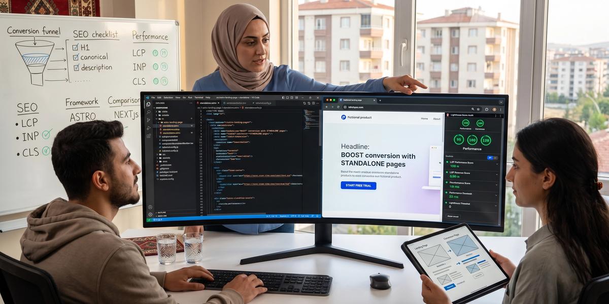 Standalone Landing Page Tasarımlarında Modern Çerçeveler
