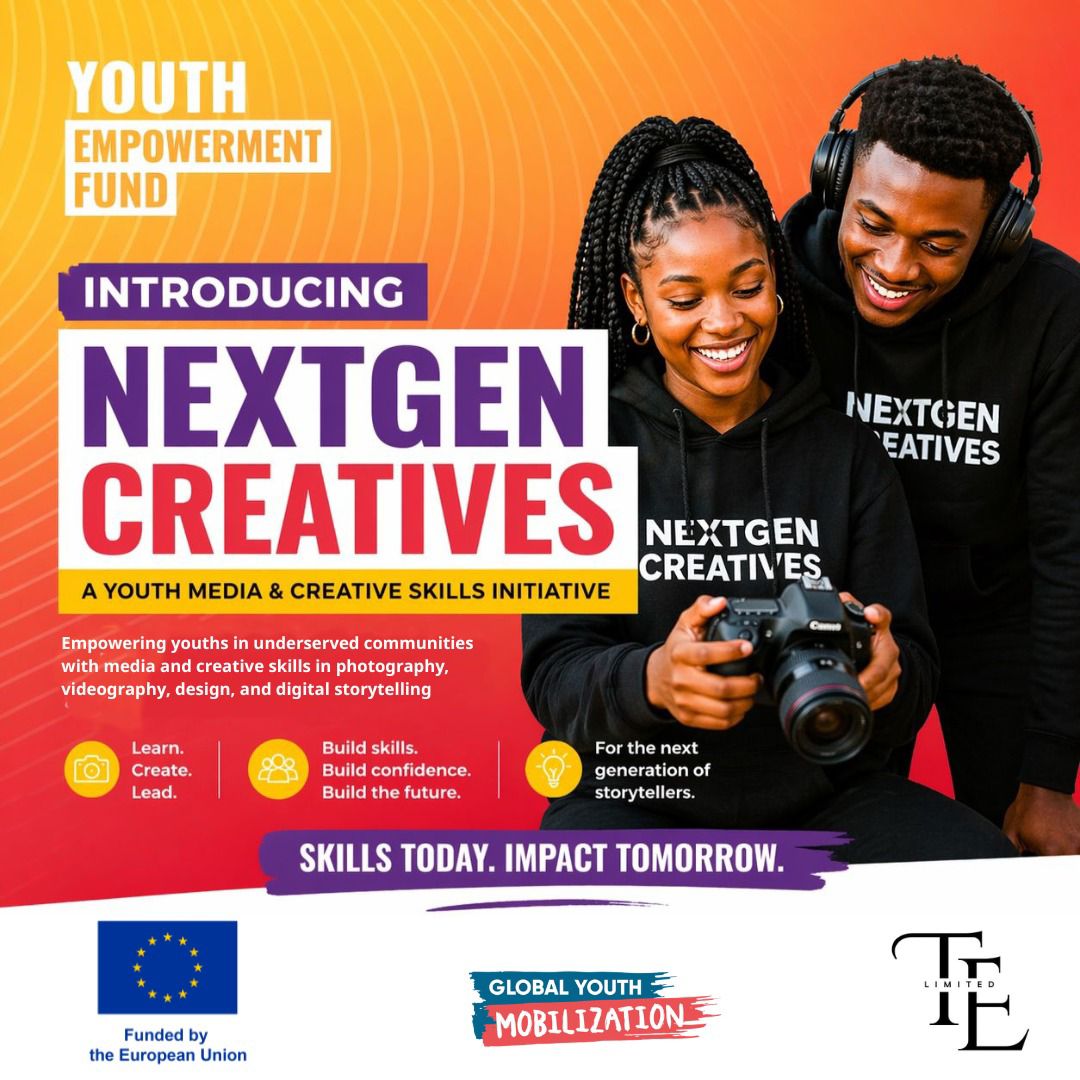 Youth Empowerment Fund award supporting the NextGen Creatives Project implemented by TE Limited in Abuja, Nigeria.