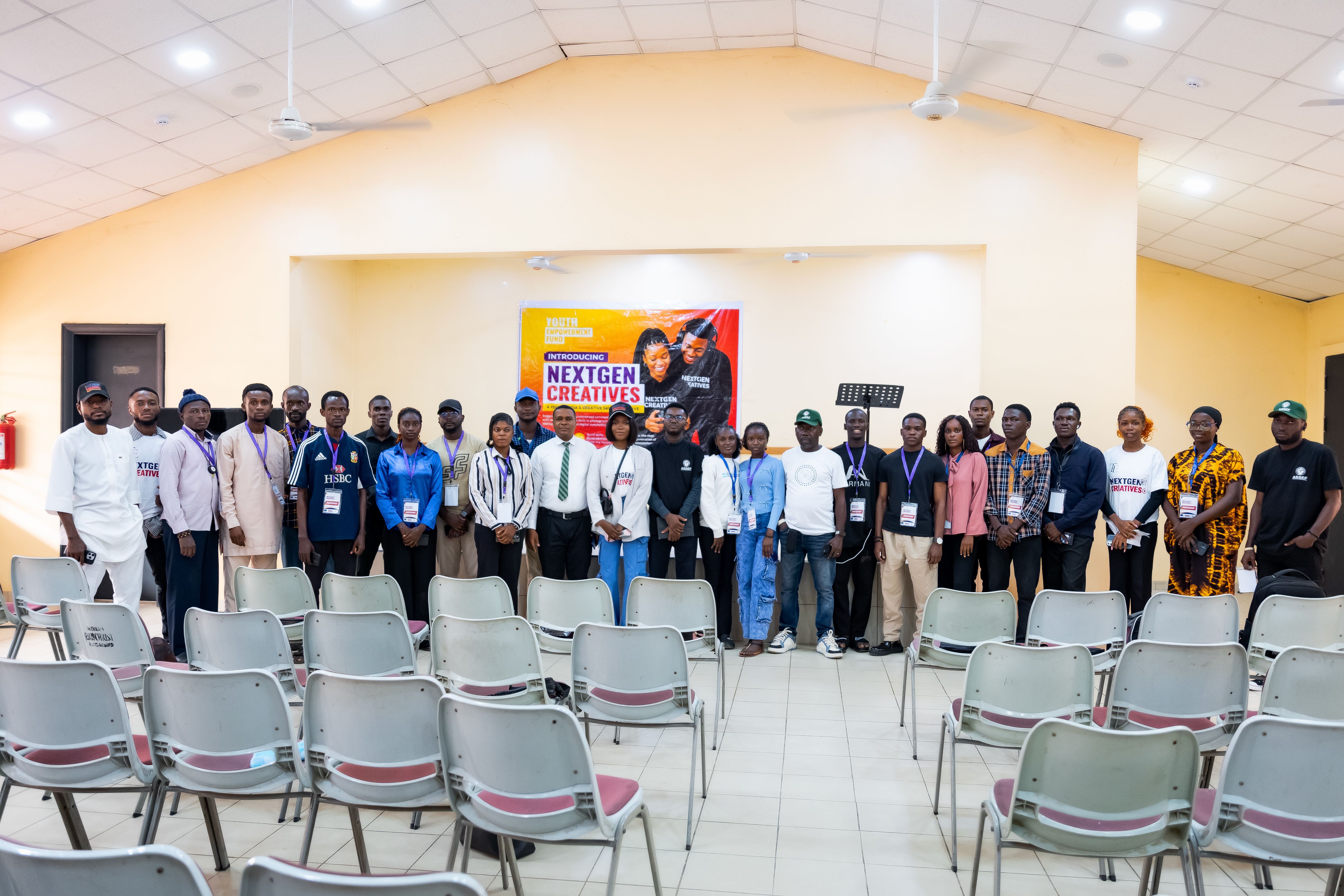 Group Photo from Day 1 physical training session in Abuja