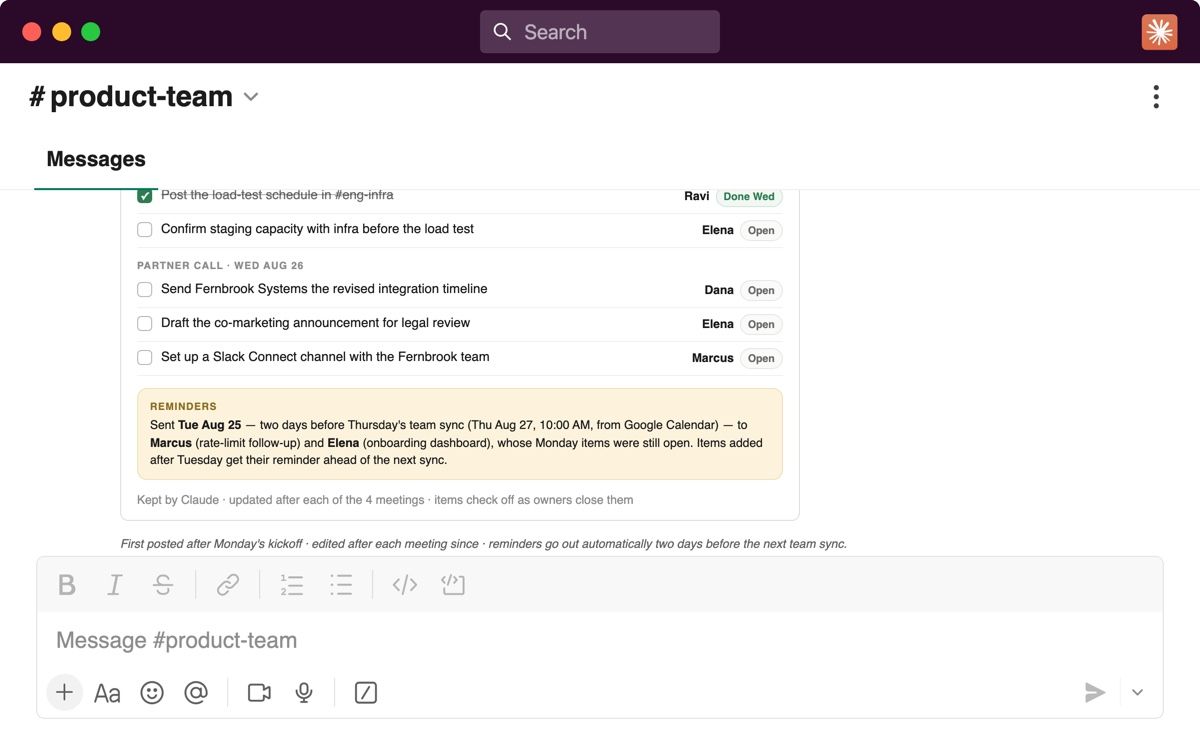 Action tracking preview