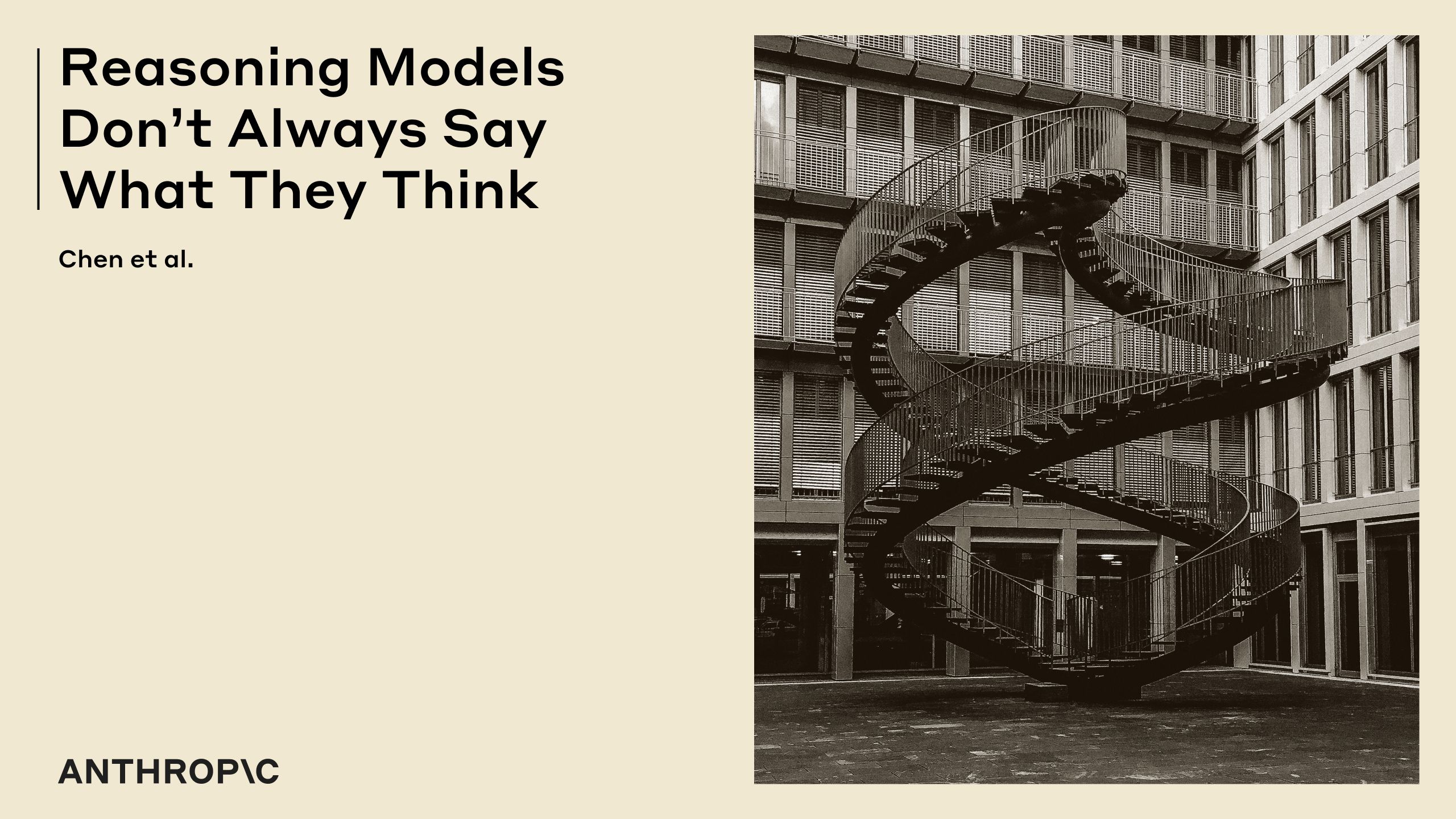 Reasoning models don't always say what they think.