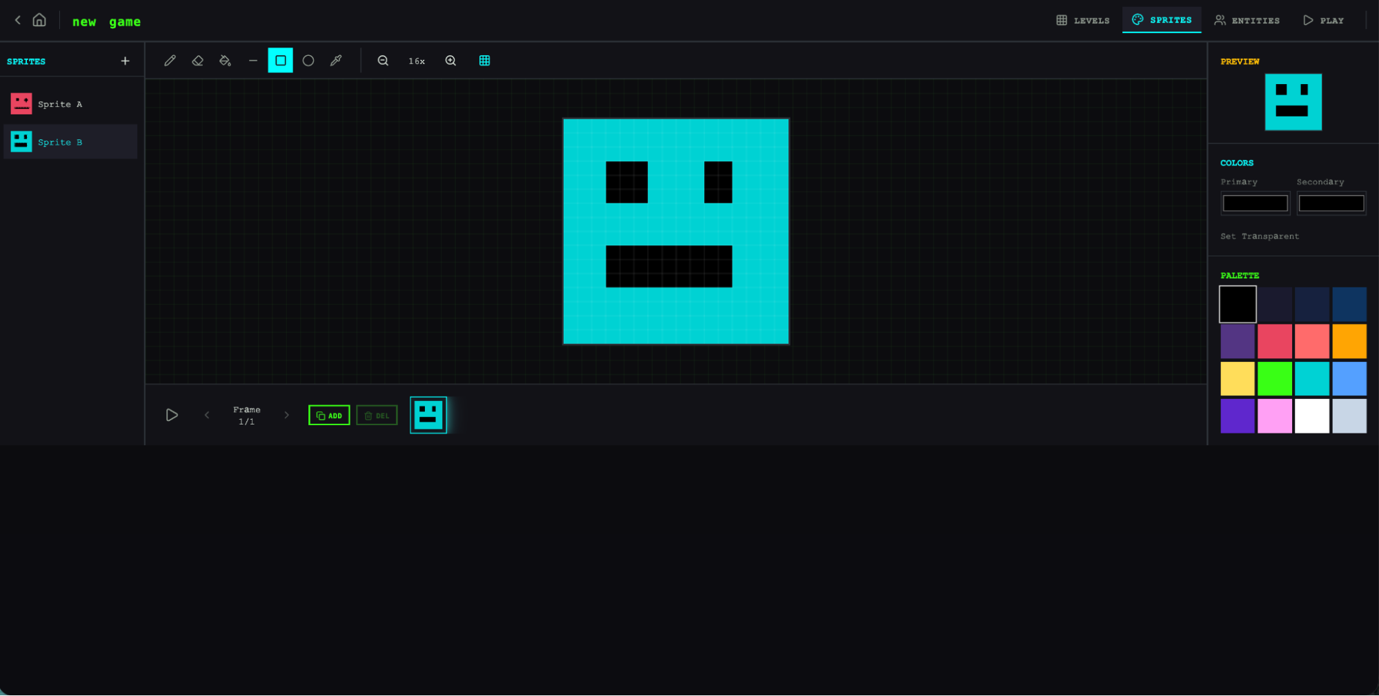 单 Agent 生成的精灵编辑器